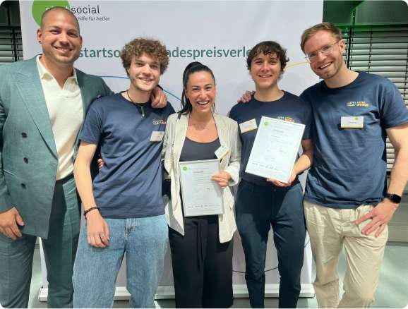 Das Team bei der Bundespreisverleihung